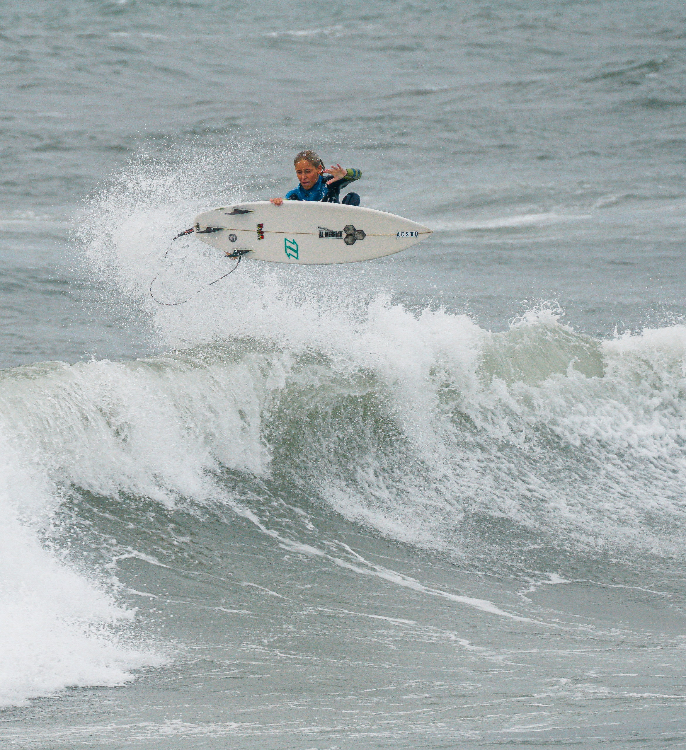 Surfing action shot